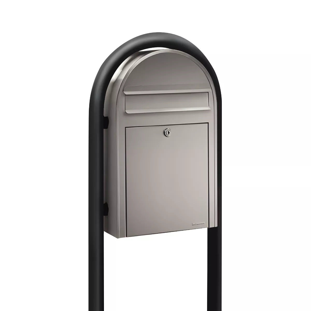 Bobi Classic Slim Front Access Modern Locking Mailbox and Round Post Combo – Multiple Color Options