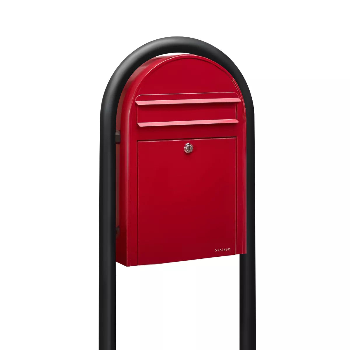 Bobi Classic Slim Front Access Modern Locking Mailbox and Round Post Combo – Multiple Color Options