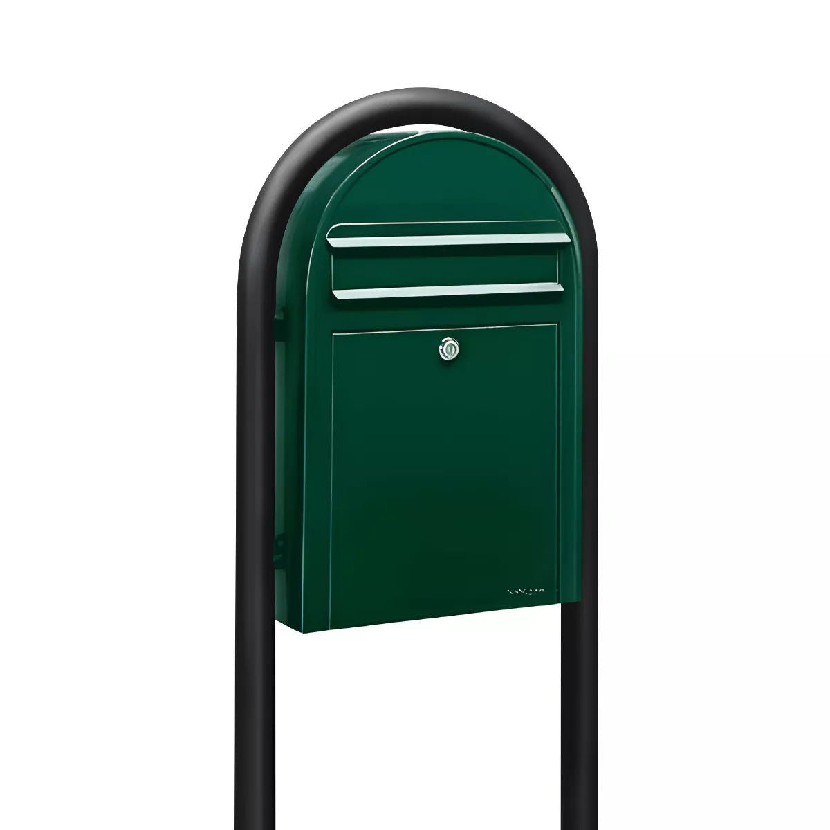 Bobi Classic Slim Front Access Modern Locking Mailbox and Round Post Combo – Multiple Color Options