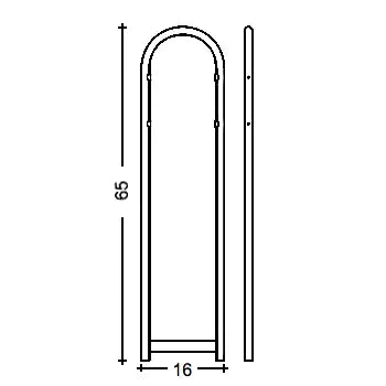 Bobi Classic Slim Front Access Modern Locking White Mailbox and Round Black Post Combo