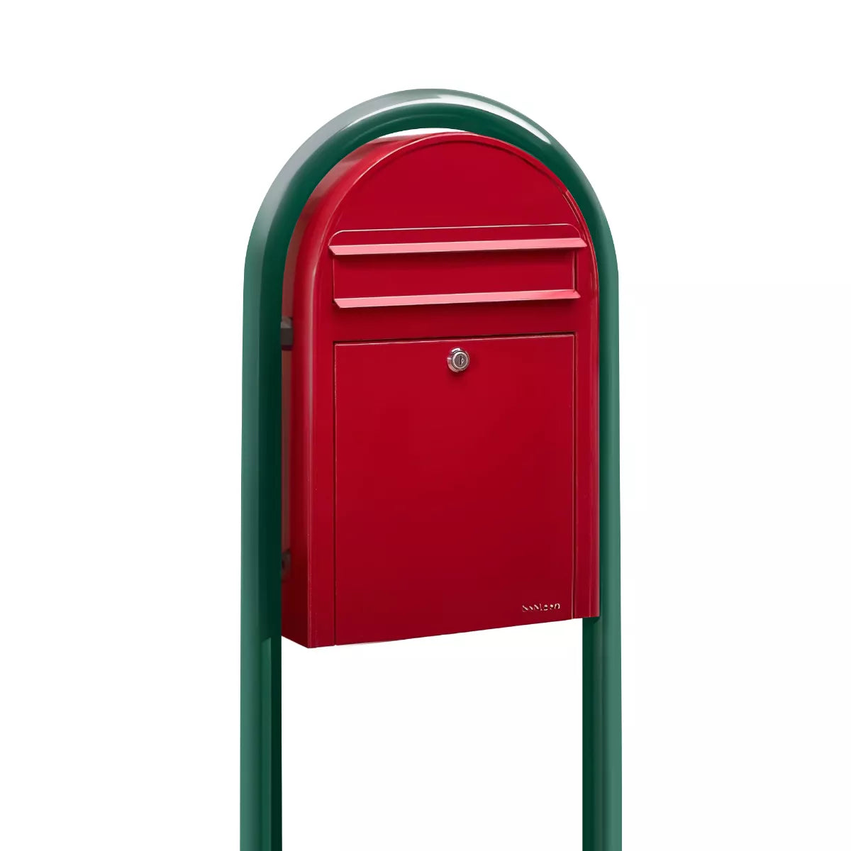 Bobi Classic Slim Front Access Modern Locking Mailbox and Round Post Combo – Multiple Color Options