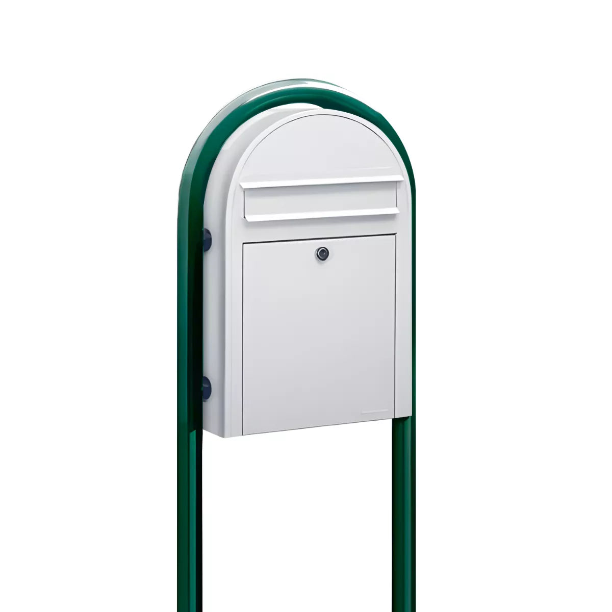 Bobi Classic Slim Front Access Modern Locking Mailbox and Round Post Combo – Multiple Color Options