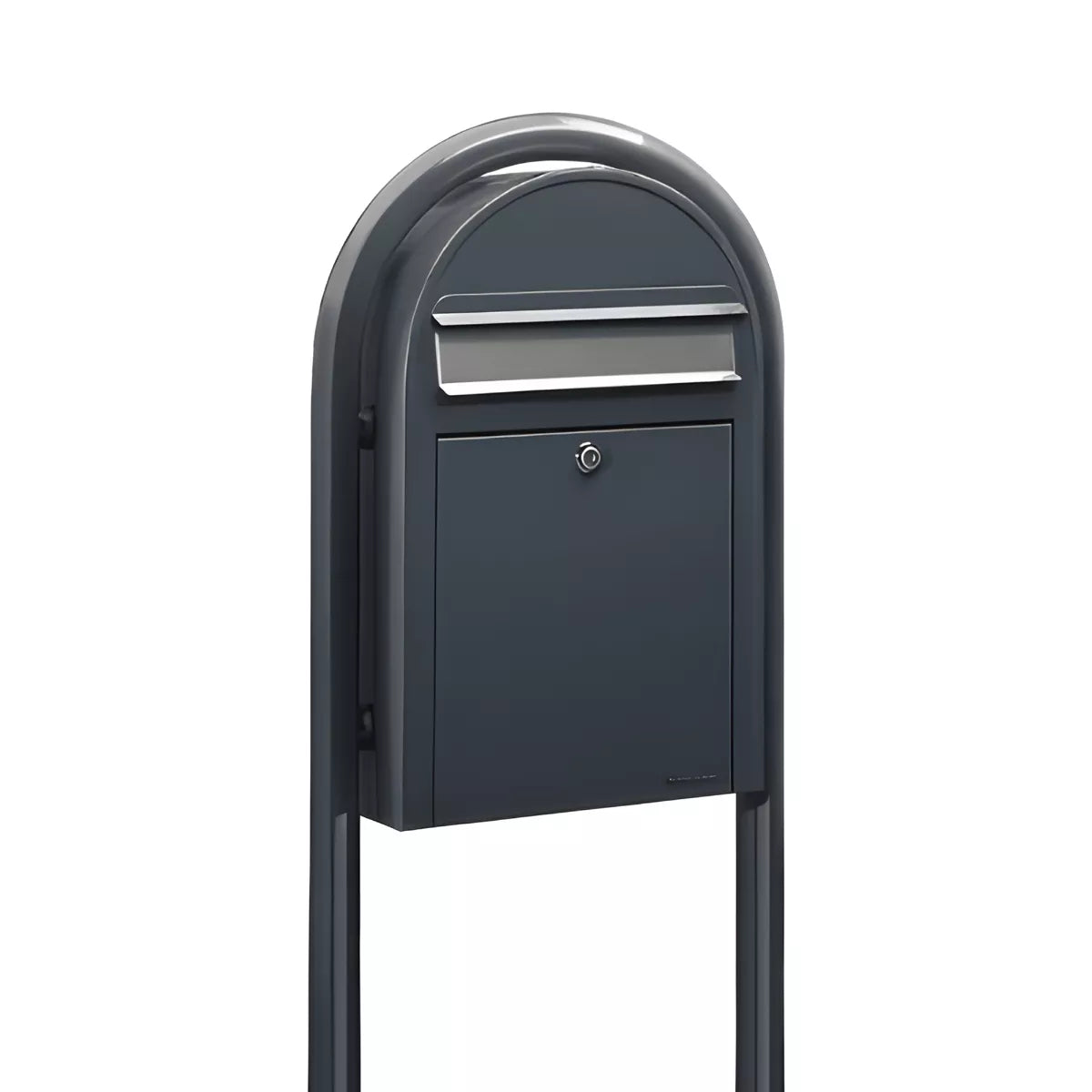 Bobi Classic Slim Front Access Modern Locking Mailbox and Round Post Combo – Multiple Color Options