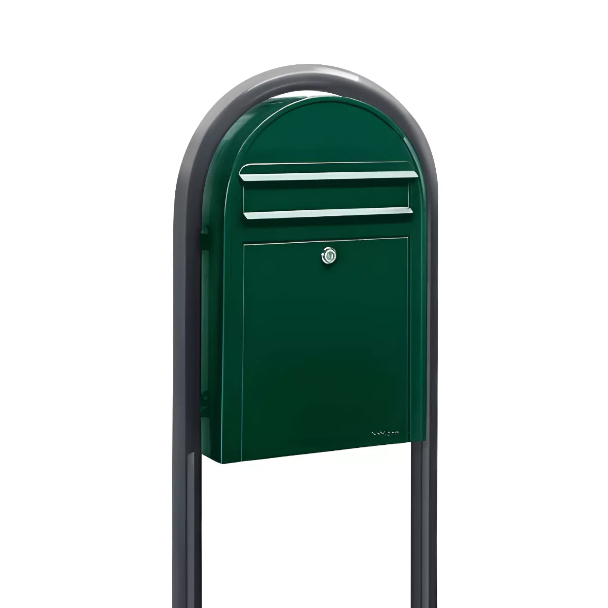 Bobi Classic Slim Front Access Modern Locking Mailbox and Round Post Combo – Multiple Color Options