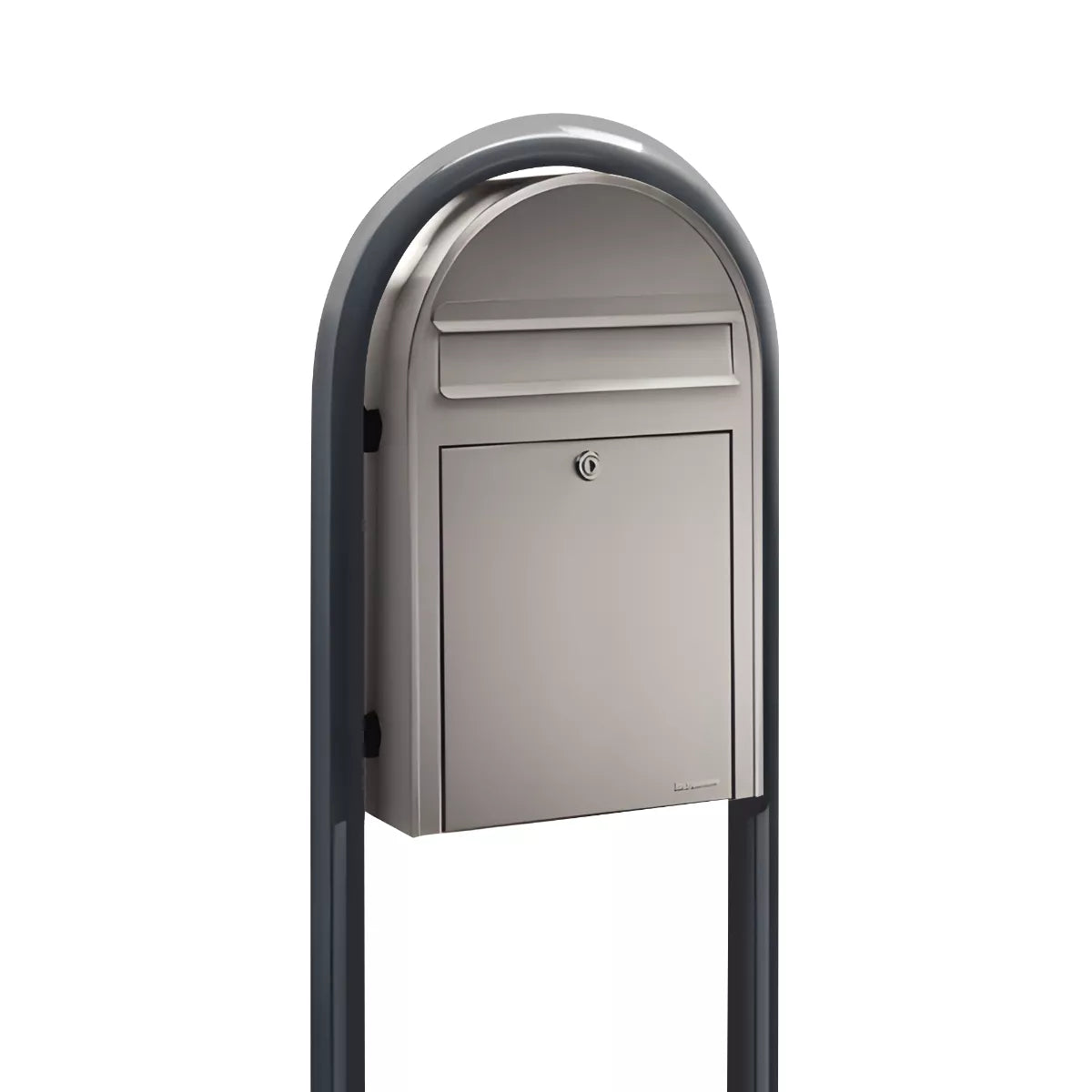 Bobi Classic Slim Front Access Modern Locking Mailbox and Round Post Combo – Multiple Color Options