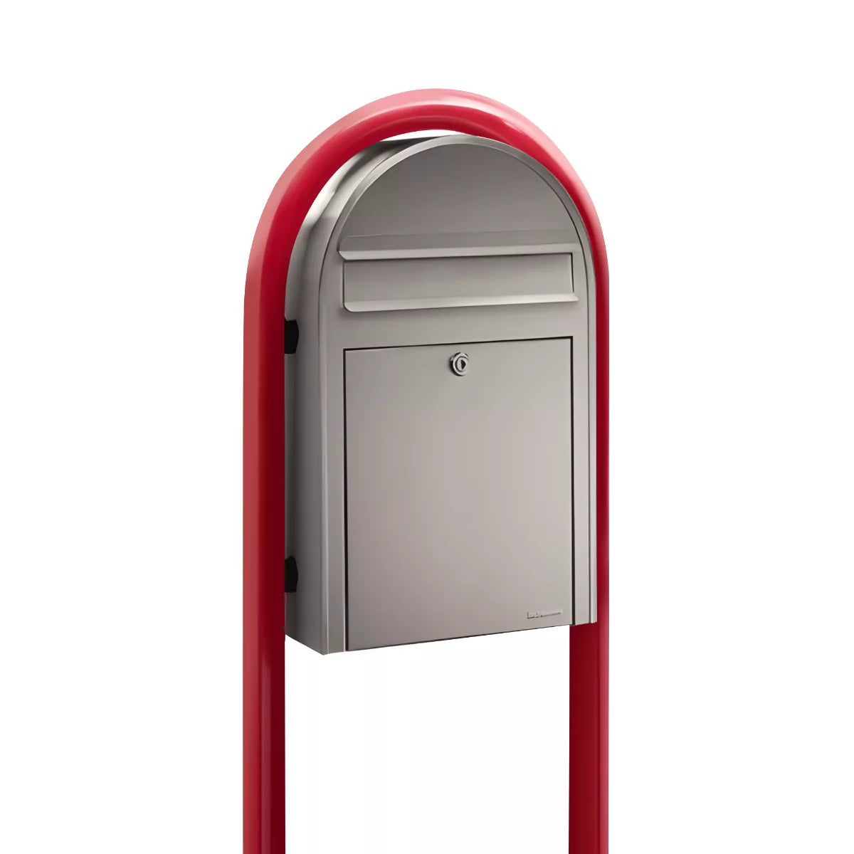 Bobi Classic Slim Front Access Modern Locking Mailbox and Round Post Combo – Multiple Color Options