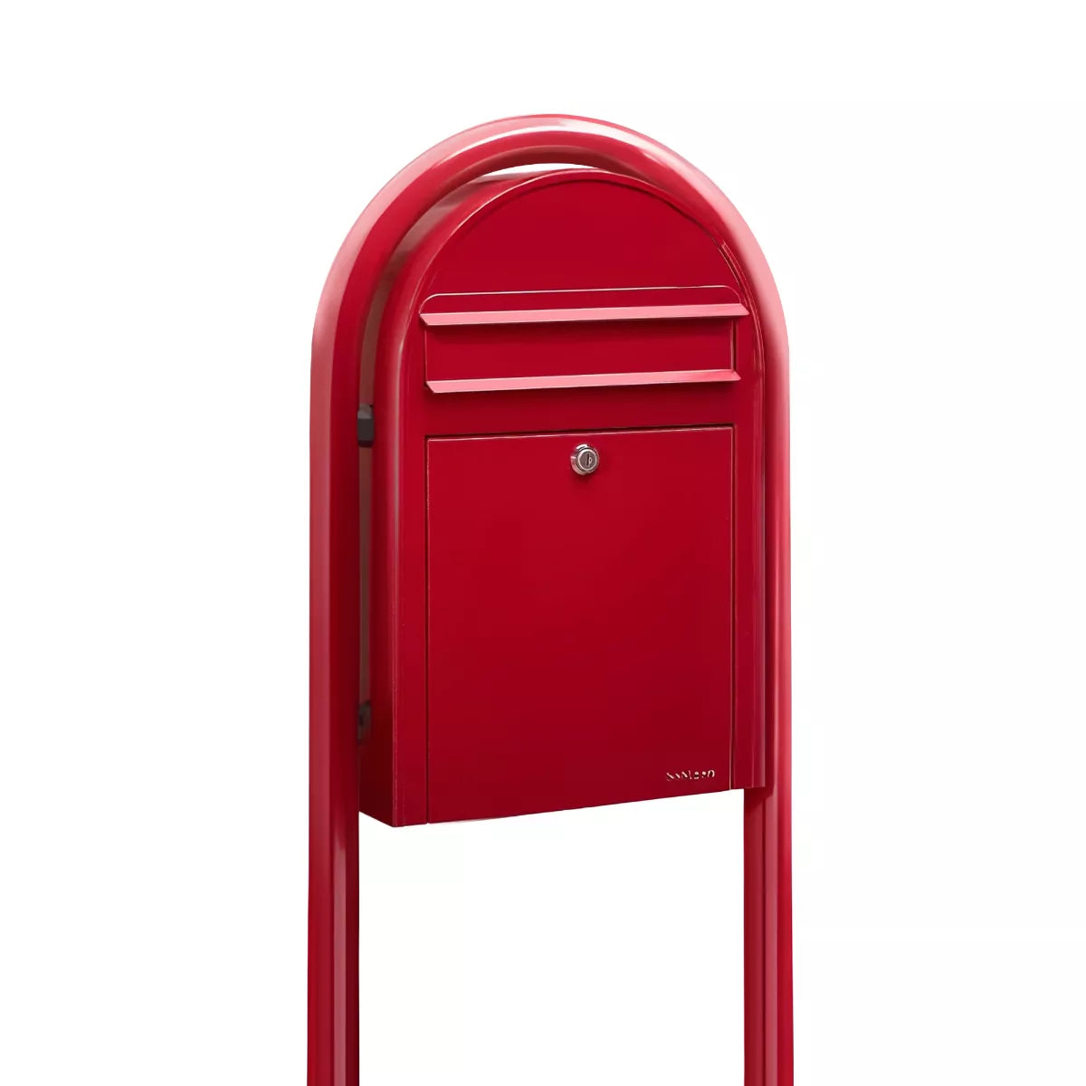 Bobi Classic Slim Front Access Modern Locking Mailbox and Round Post Combo – Multiple Color Options