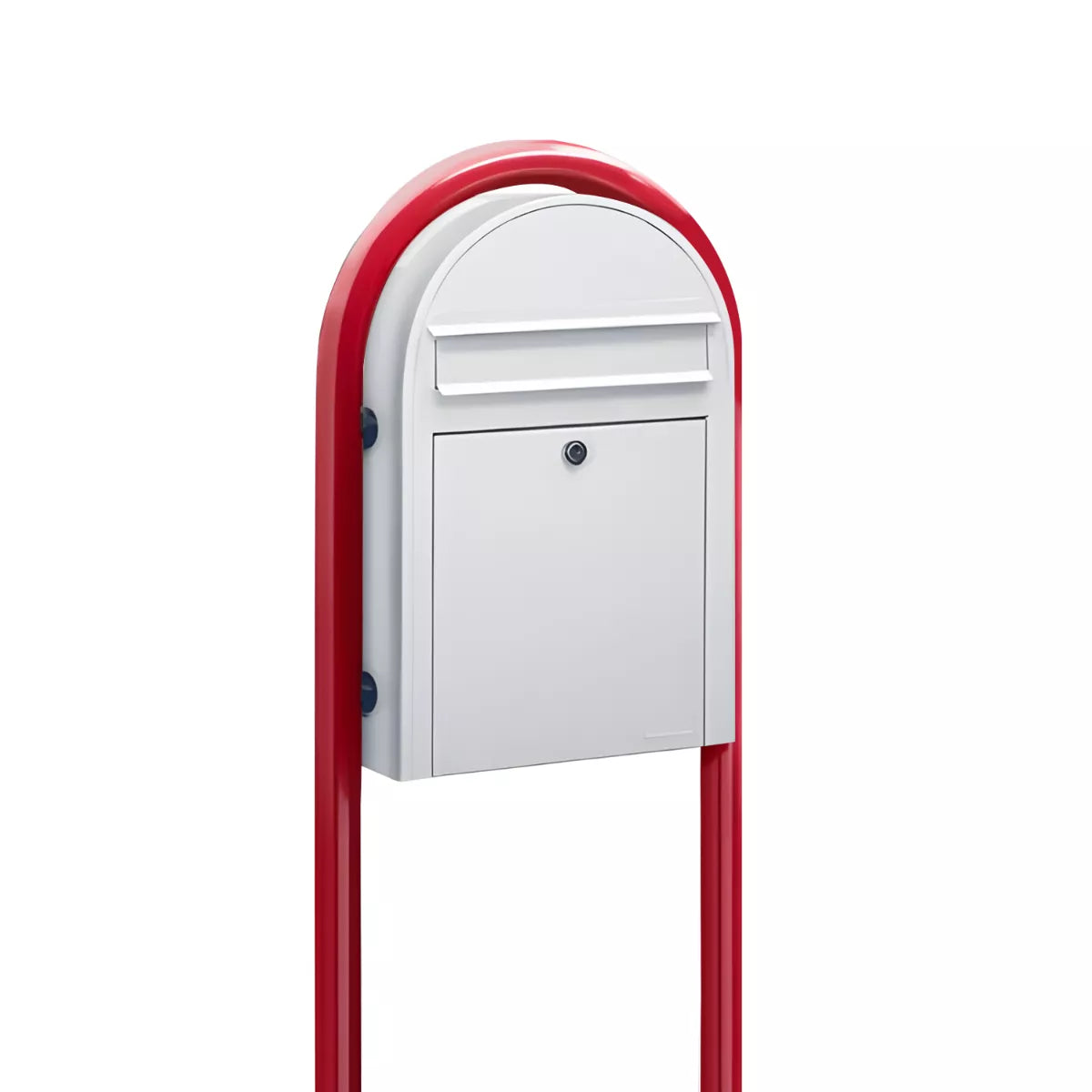 Bobi Classic Slim Front Access Modern Locking Mailbox and Round Post Combo – Multiple Color Options