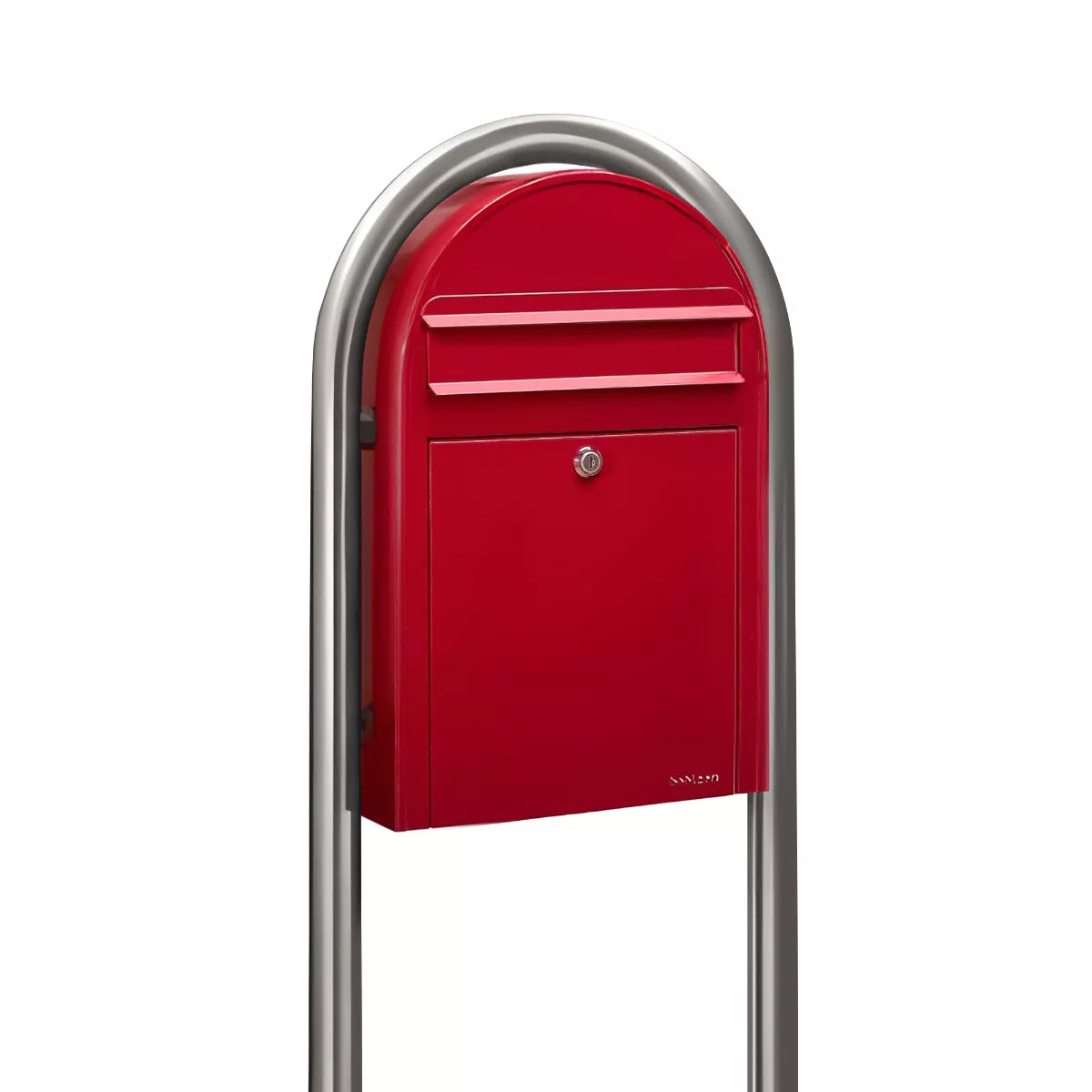 Bobi Classic Slim Front Access Modern Locking Mailbox and Round Post Combo – Multiple Color Options