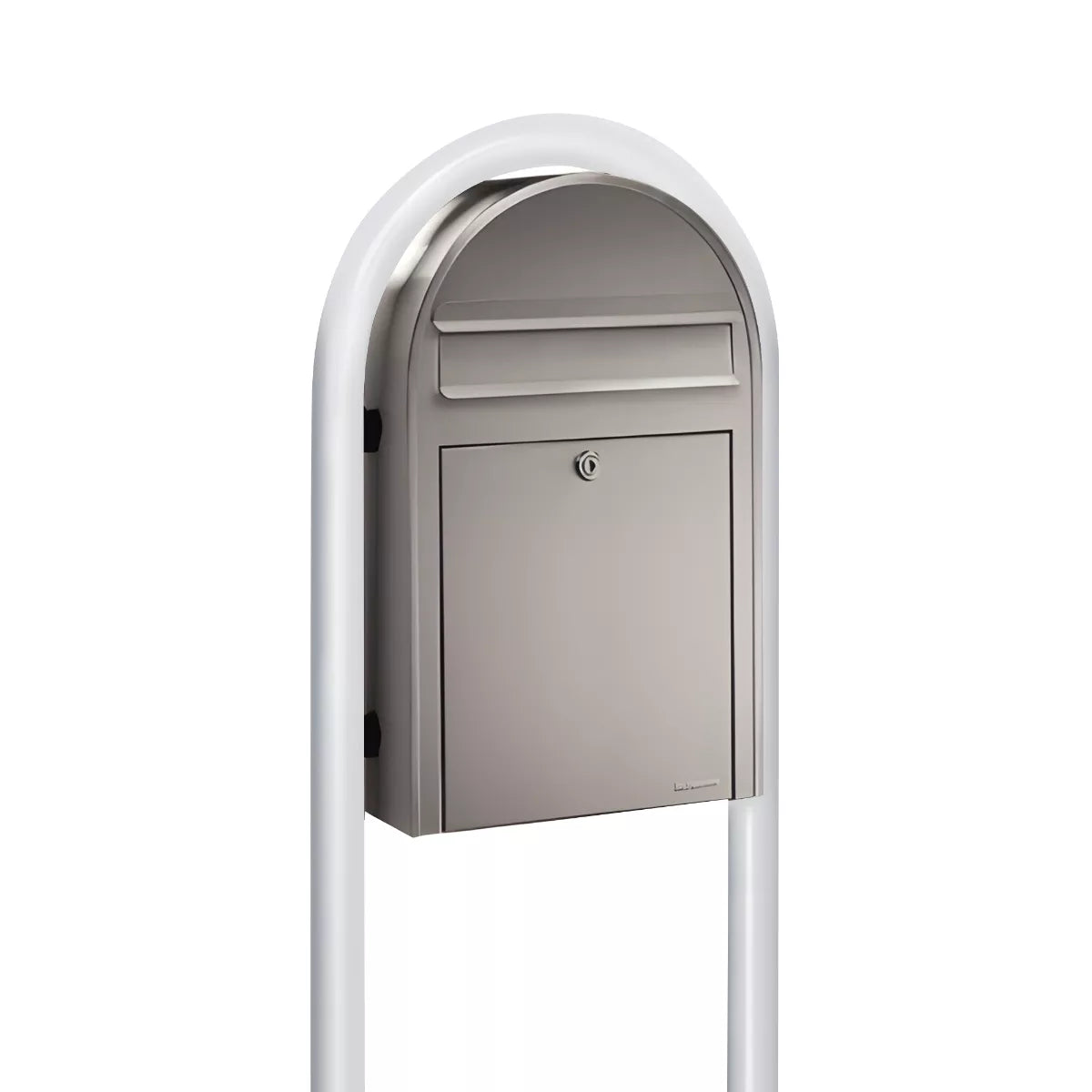 Bobi Classic Slim Front Access Modern Locking Mailbox and Round Post Combo – Multiple Color Options