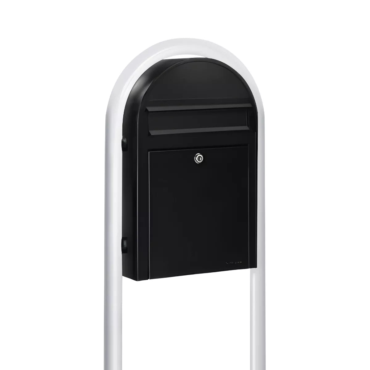 Bobi Classic Slim Front Access Modern Locking Mailbox and Round Post Combo – Multiple Color Options