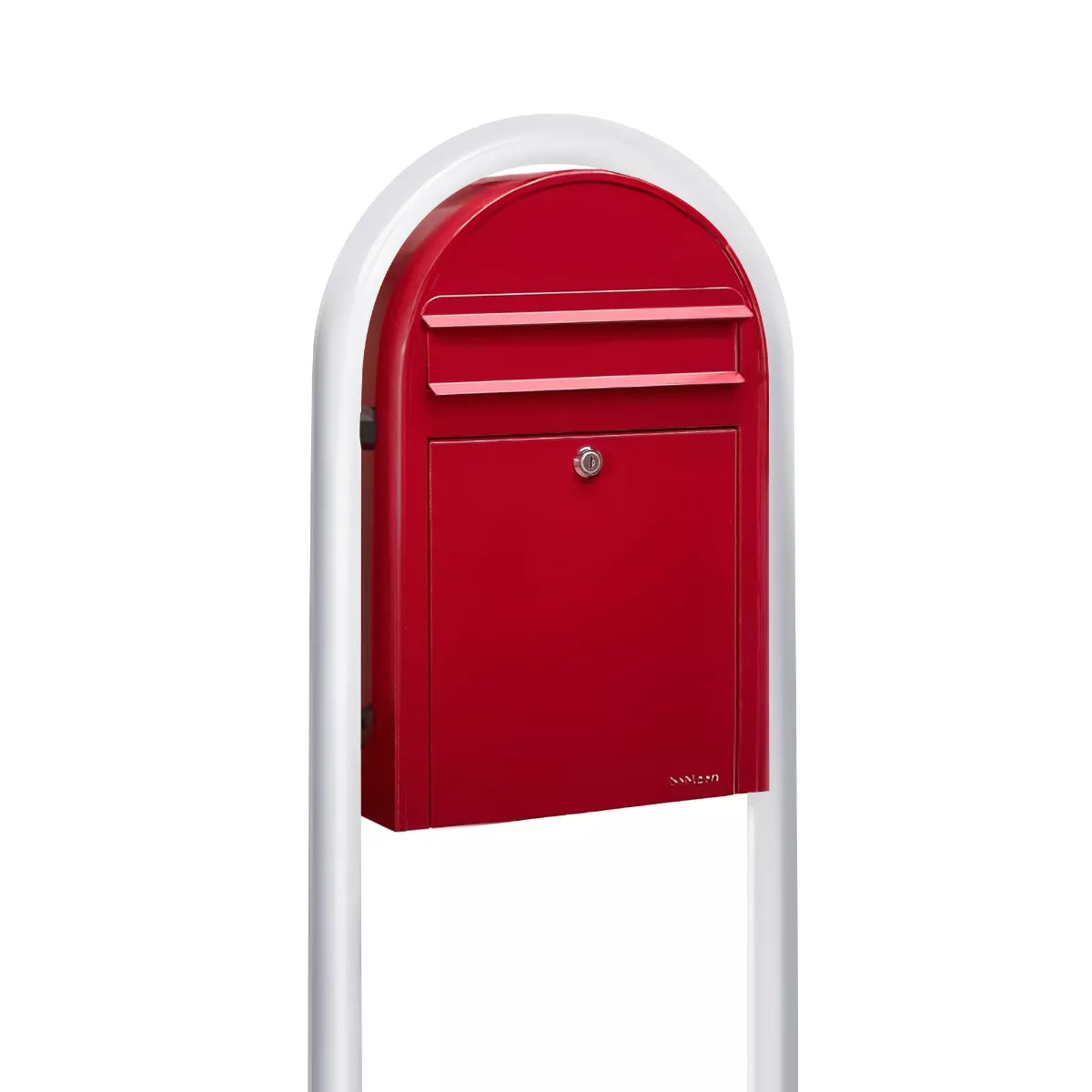 Bobi Classic Slim Front Access Modern Locking Mailbox and Round Post Combo – Multiple Color Options