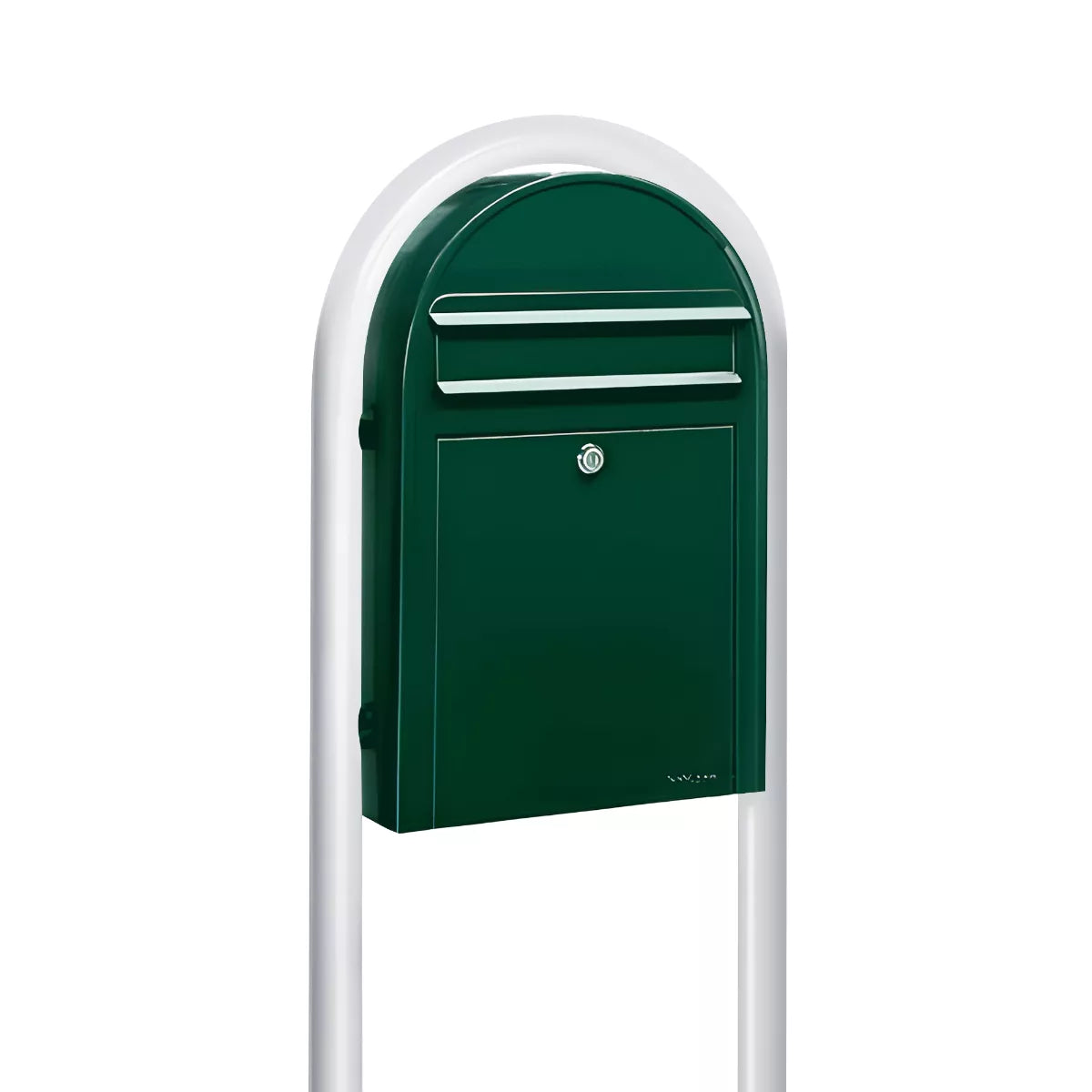 Bobi Classic Slim Front Access Modern Locking Mailbox and Round Post Combo – Multiple Color Options