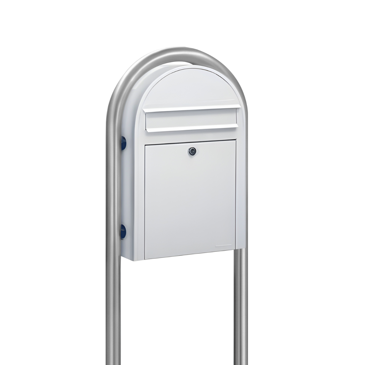 Bobi Classic Slim Front Access Modern Locking Mailbox and Round Post Combo – Multiple Color Options