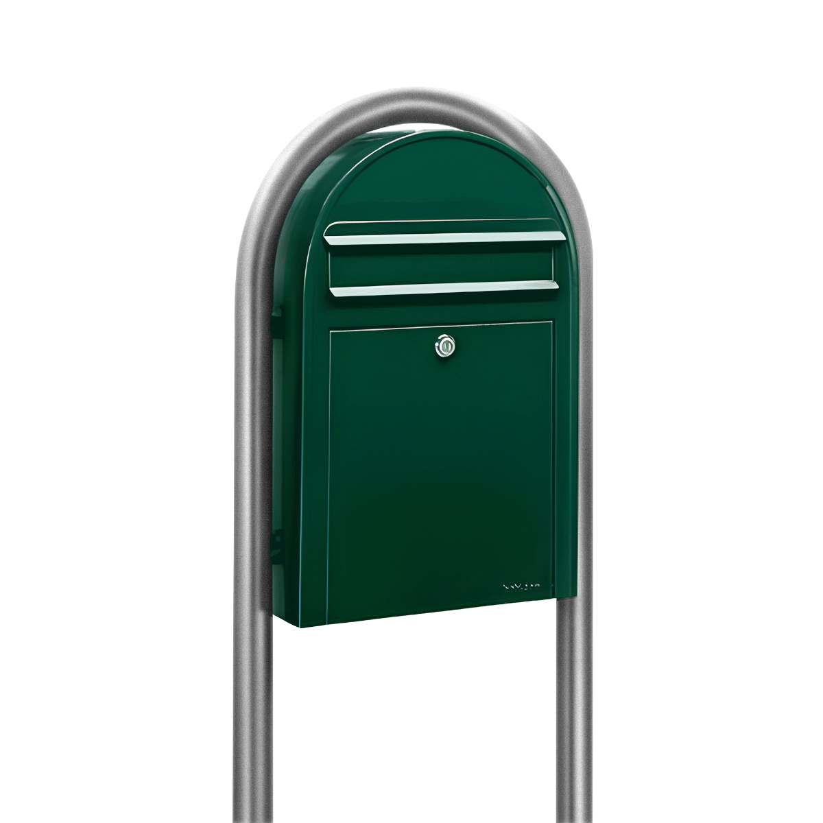 Bobi Classic Slim Front Access Modern Locking Mailbox and Round Post Combo – Multiple Color Options