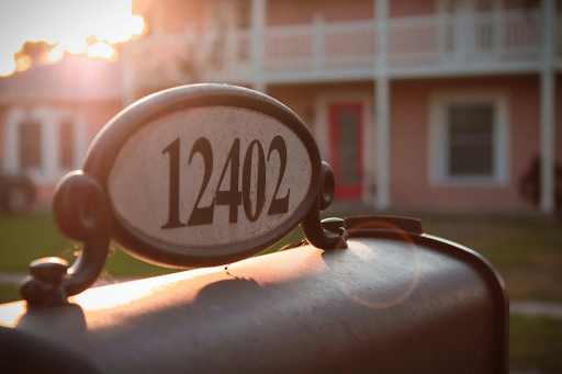 mailbox with an address number