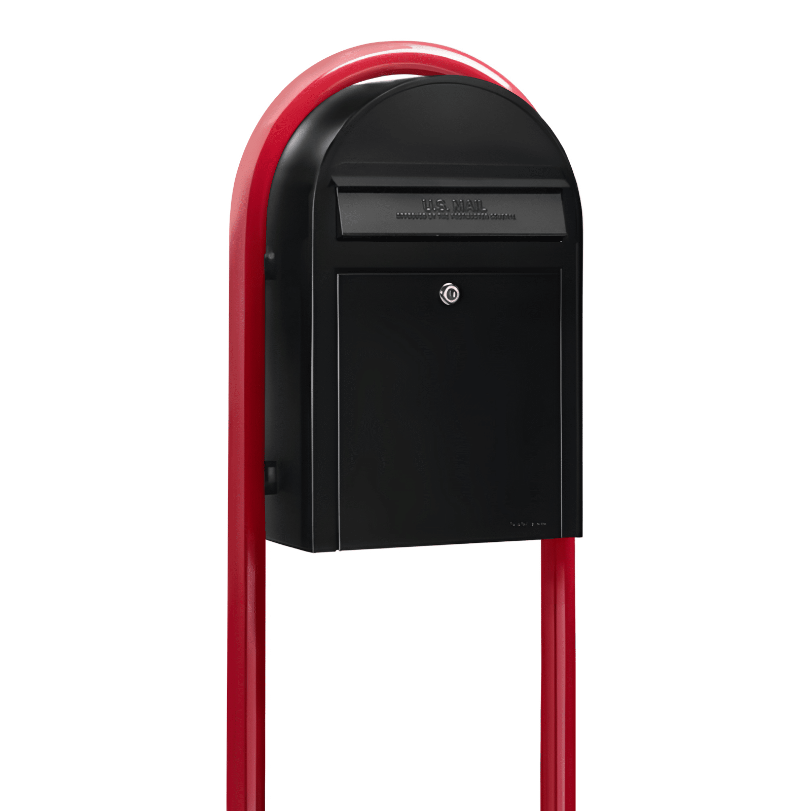 Bobi Classic Front Black Mailbox & Red Post – USPS Certified – Bobi ...