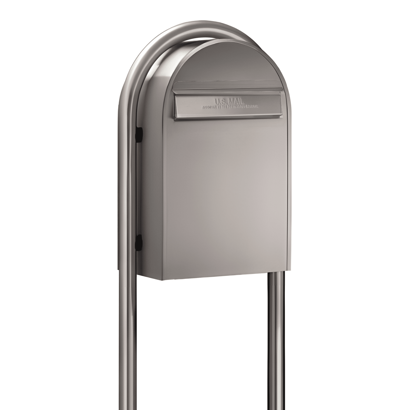 bobi classic b stainless steel mailbox with round stainless steel post