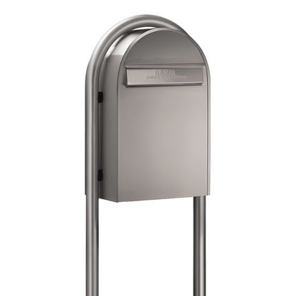 bobi classic b zinc mailbox with round zinc post