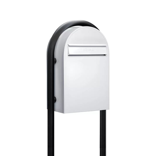 Bobi Classic B Rear Access Modern Locking Mailbox and Round Post Combo – Multiple Color Options