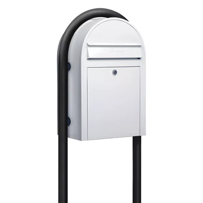 Bobi Classic Front Access Modern Locking Mailbox and Round Post Combo – Multiple Color Options