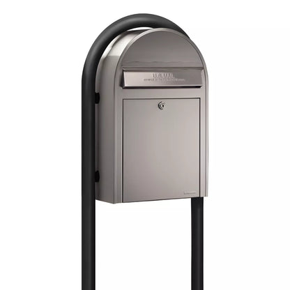 Bobi Classic Front Access Modern Locking Mailbox and Round Post Combo – Multiple Color Options