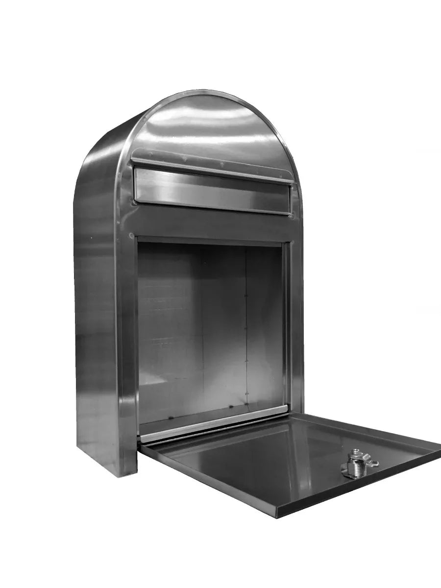 left side angle view, stainless steel bobi slim with access open for reference