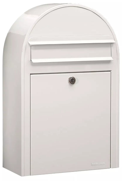 Bobi Classic (S) Slim White Front Access Lockable Mailbox