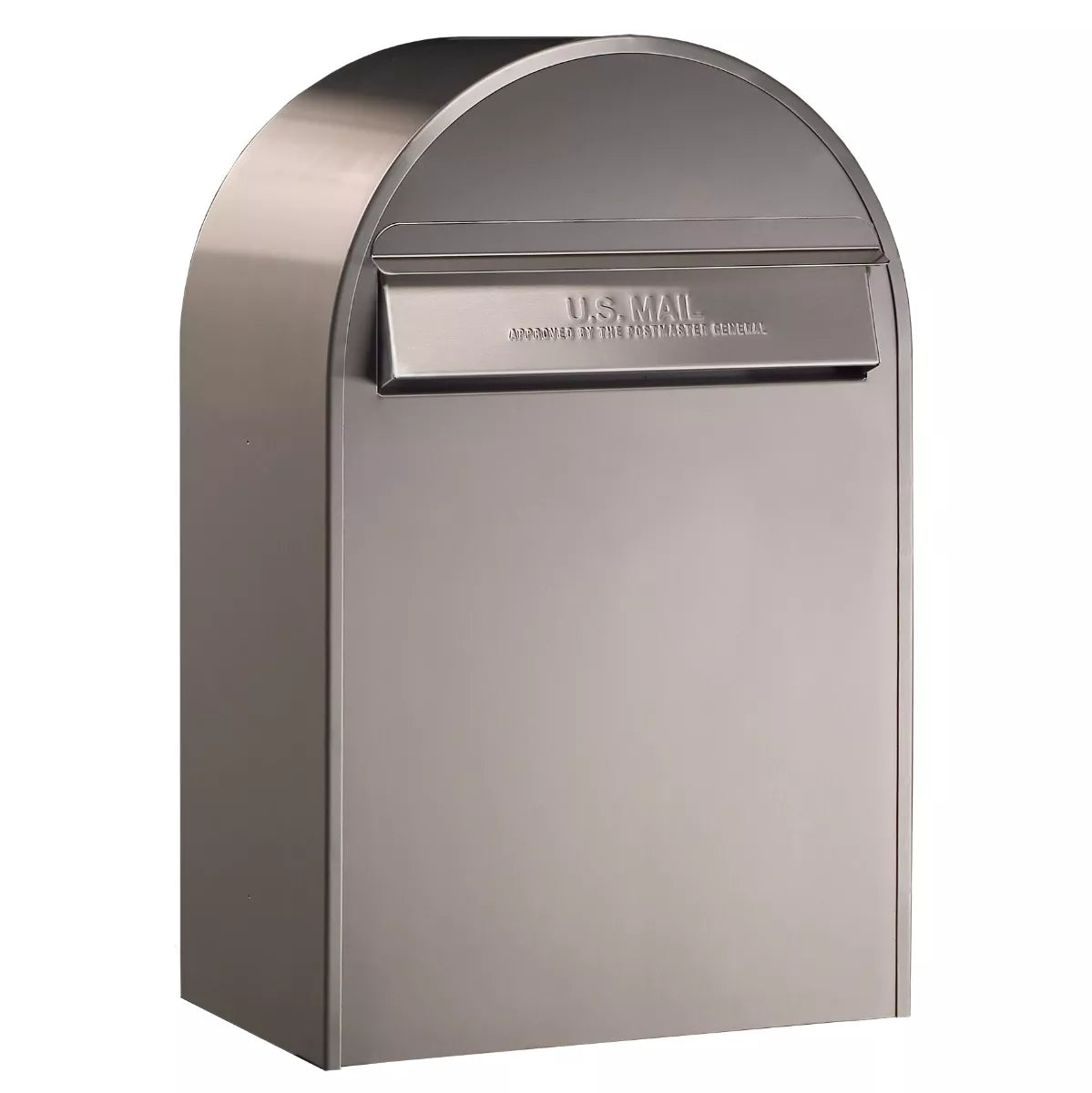 Bobi Classic B Rear Access Modern Locking Stainless Steel Mailbox and Round Black Post Combo