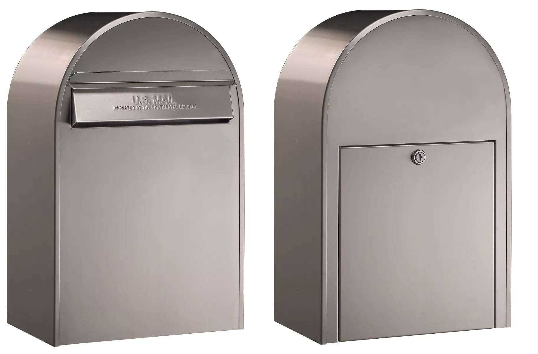 bobi classic b stainless steel mailbox with rear view