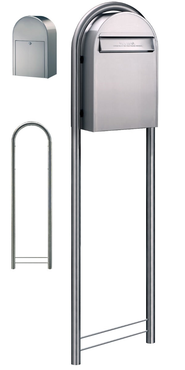 Bobi Classic (B) Rear Access Stainless Mailbox