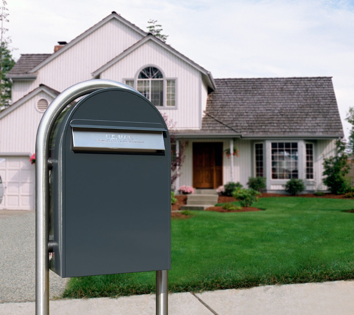 Bobi Classic (B) Rear Access Mailbox Grey