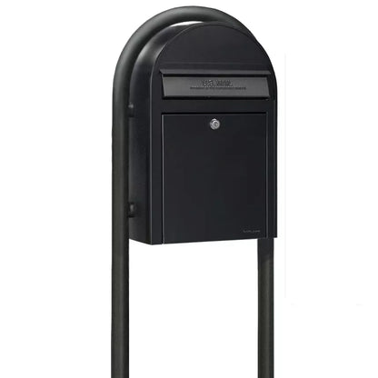 Bobi Classic Front Access Modern Locking Mailbox and Round Post Combo – Multiple Color Options