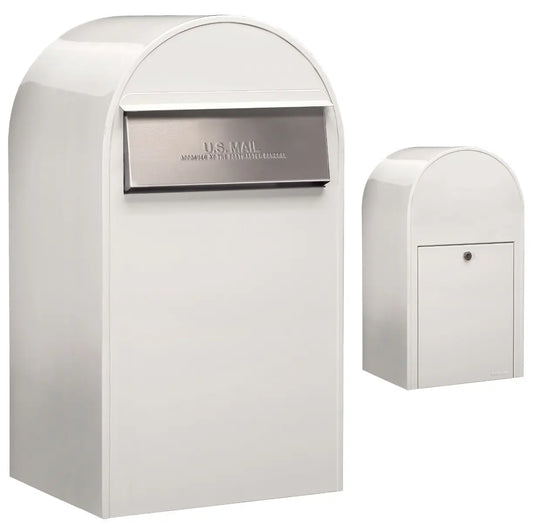 bobi grande b white mailbox with rear view