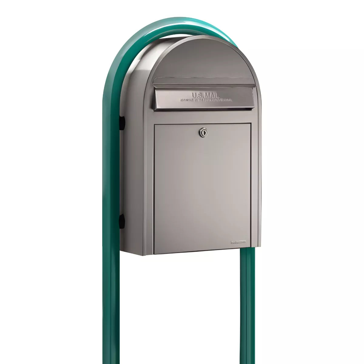 Bobi Classic Front Access Modern Locking Mailbox and Round Post Combo – Multiple Color Options