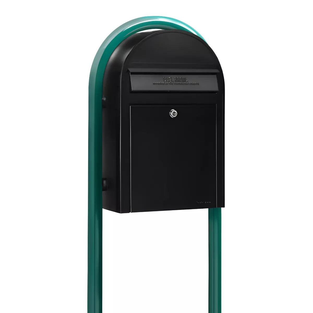 Bobi Classic Front Access Modern Locking Mailbox and Round Post Combo – Multiple Color Options