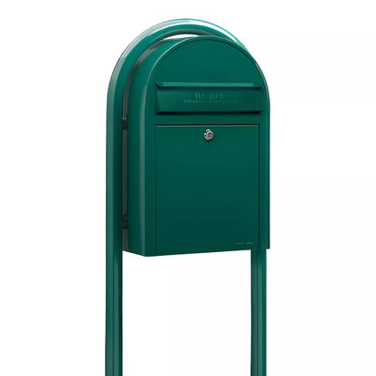 Bobi Classic Front Access Modern Locking Mailbox and Round Post Combo – Multiple Color Options