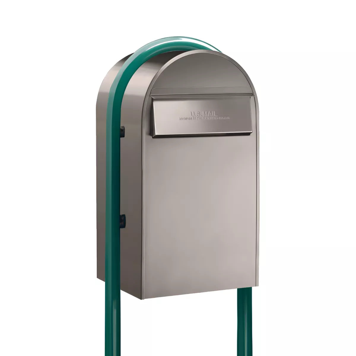 Bobi Grande B Rear Access Modern Locking Mailbox with Round Post Combo – Secure Small Parcel Delivery – Multiple Color Options