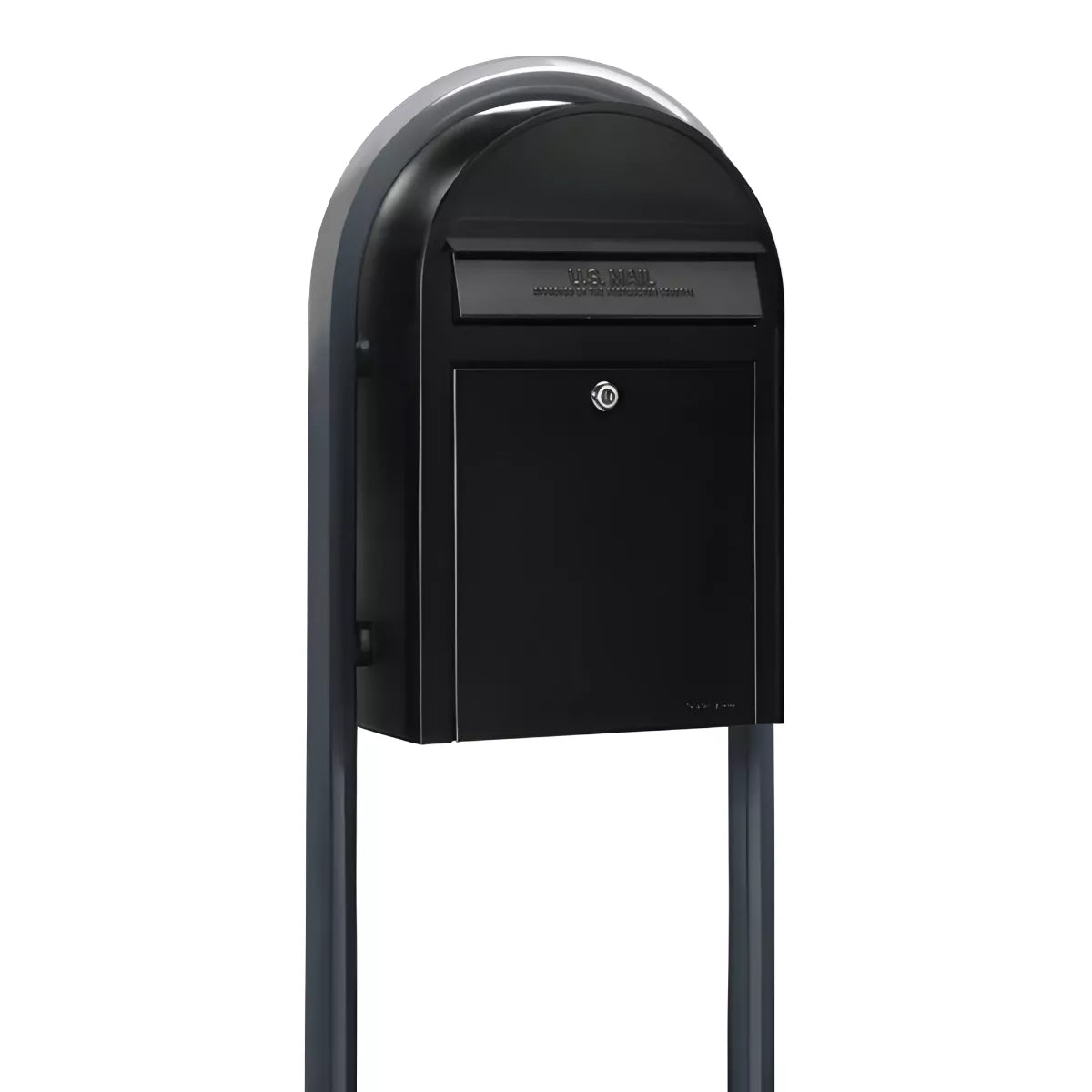 Bobi Classic Front Access Modern Locking Mailbox and Round Post Combo – Multiple Color Options