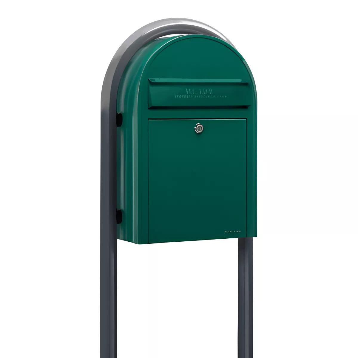 Bobi Classic Front Access Modern Locking Mailbox and Round Post Combo – Multiple Color Options