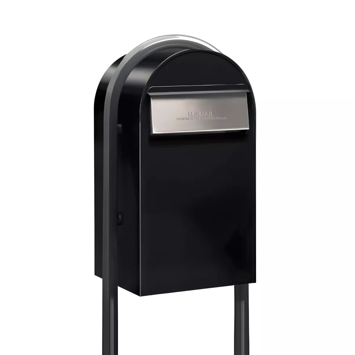 Bobi Grande B Rear Access Modern Locking Mailbox with Round Post Combo – Secure Small Parcel Delivery – Multiple Color Options