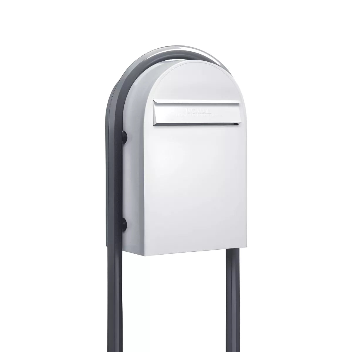 Bobi Classic B Rear Access Modern Locking Mailbox and Round Post Combo – Multiple Color Options