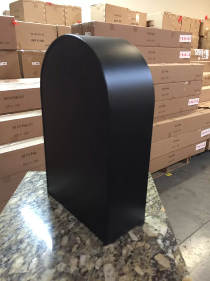 rear view, black bobi slim mailbox