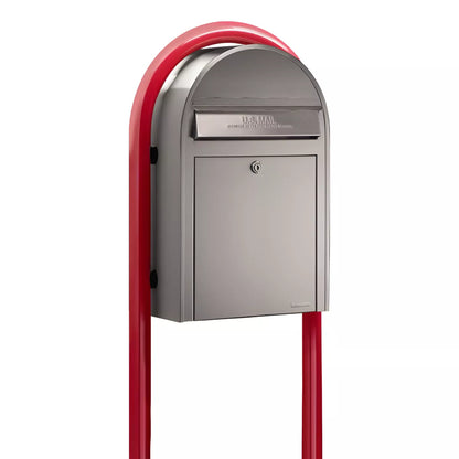 Bobi Classic Front Access Modern Locking Mailbox and Round Post Combo – Multiple Color Options