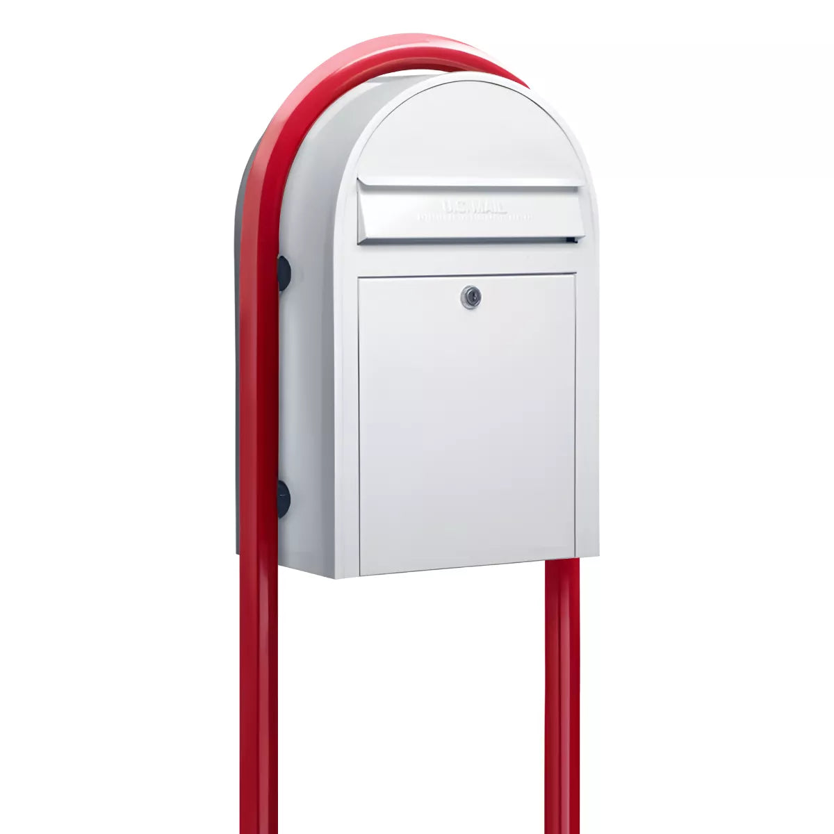 Bobi Classic Front Access Modern Locking Mailbox and Round Post Combo – Multiple Color Options