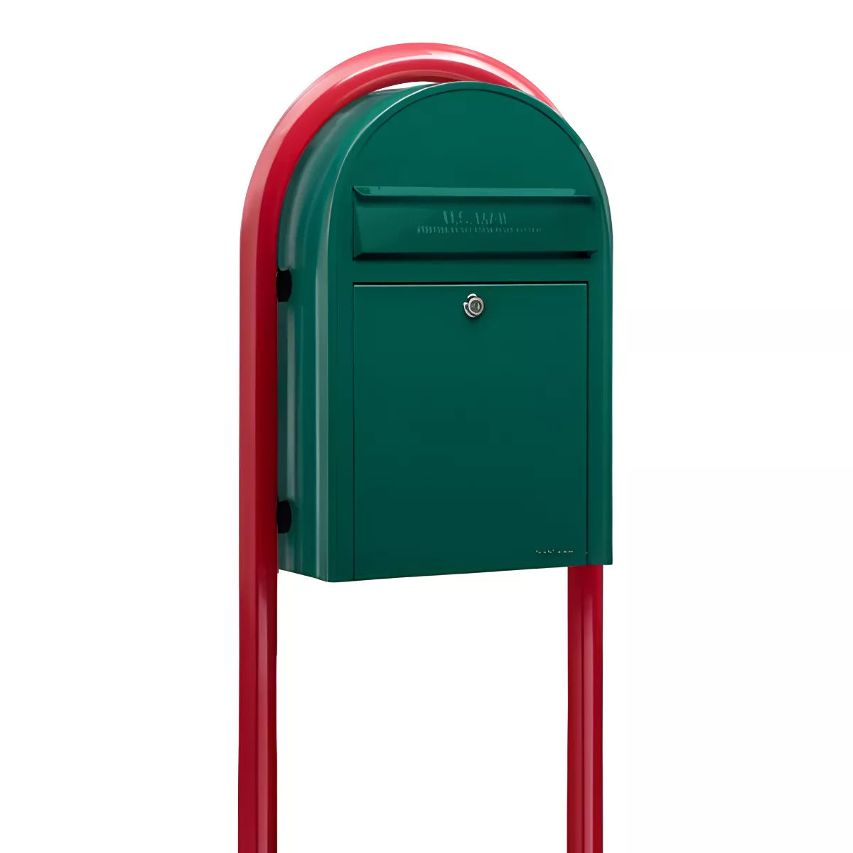 Bobi Classic Front Access Modern Locking Mailbox and Round Post Combo – Multiple Color Options