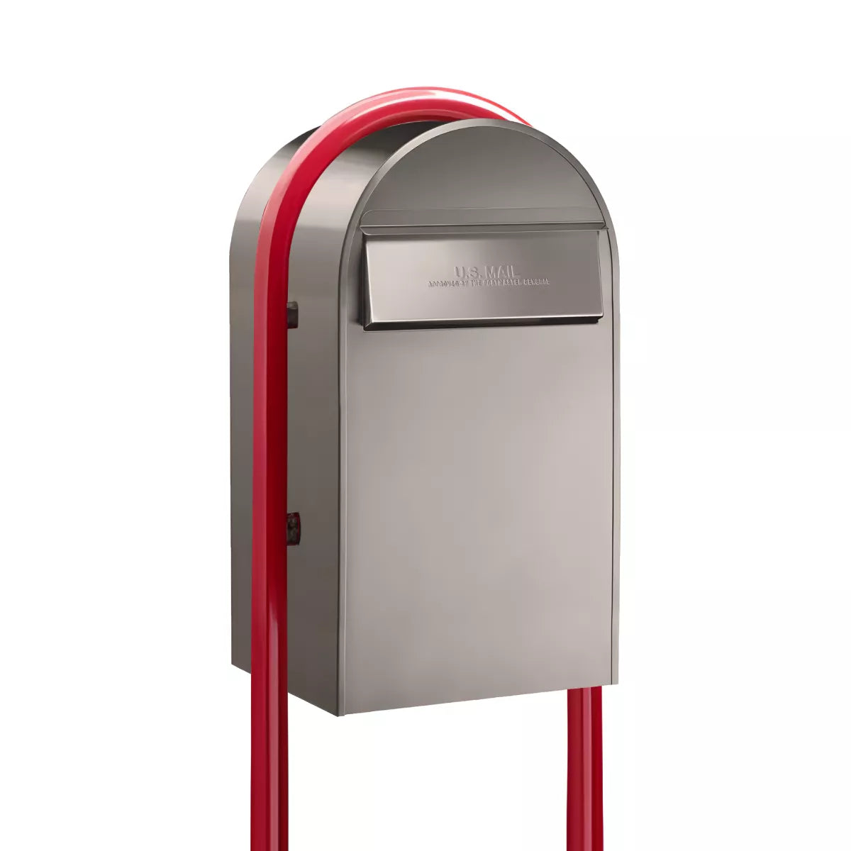 Bobi Grande B Rear Access Modern Locking Mailbox with Round Post Combo – Secure Small Parcel Delivery – Multiple Color Options