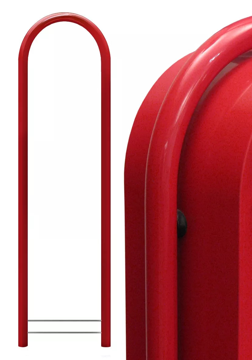 bobi mailbox post in red