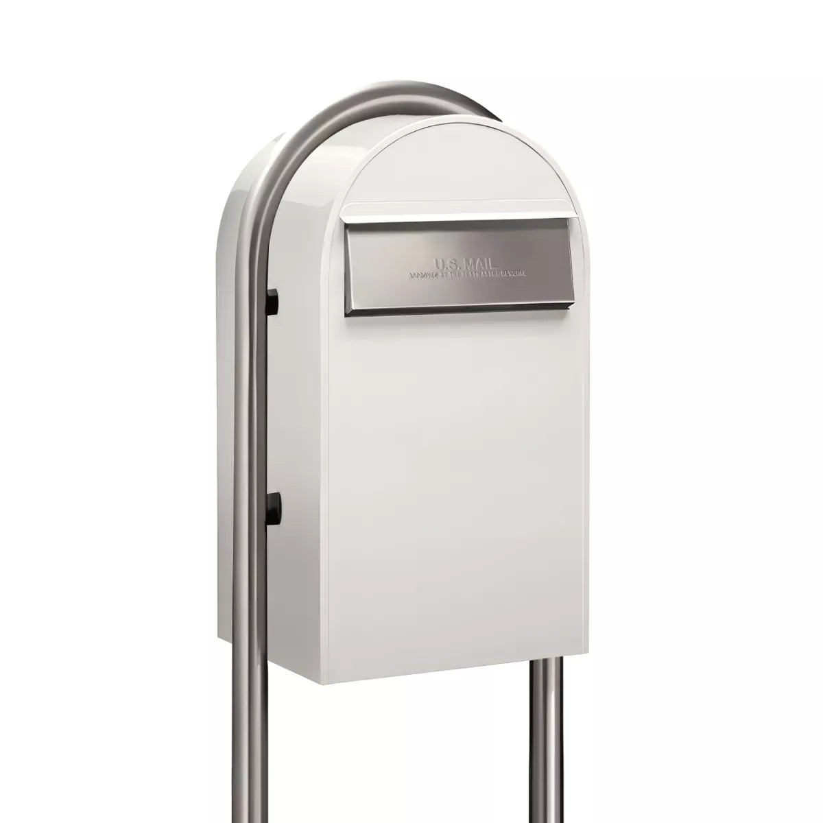 Bobi Grande B Rear Access Modern Locking Mailbox with Round Post Combo – Secure Small Parcel Delivery – Multiple Color Options