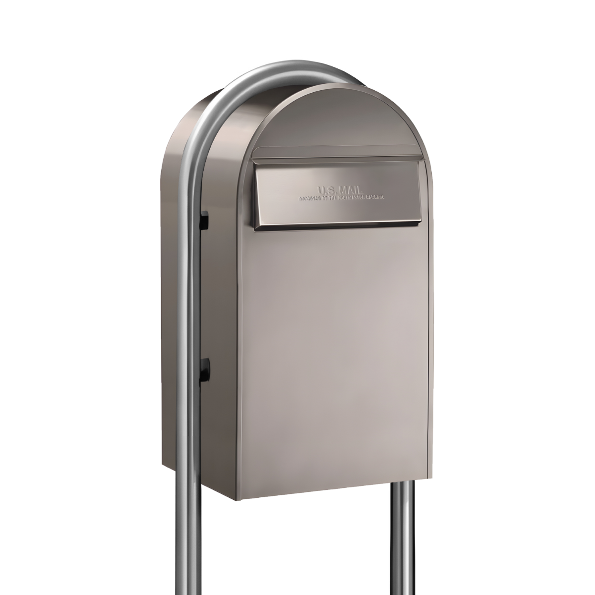 Bobi Grande B Rear Access Modern Locking Mailbox with Round Post Combo – Secure Small Parcel Delivery – Multiple Color Options